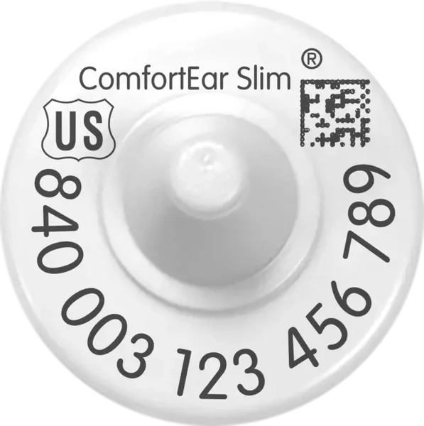 Datamars USDA Comfort Ear Slim TE HDX EID Tags in bag of 25